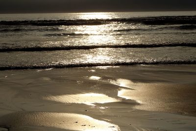 View of sea at sunset
