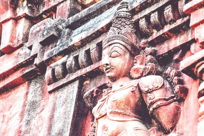 Low angle view of buddha statue