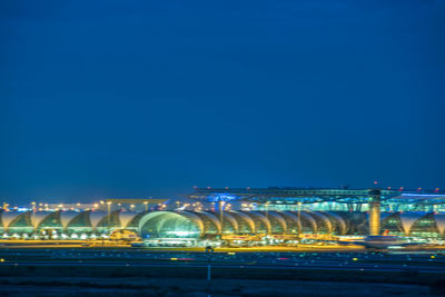 Illuminated city at night