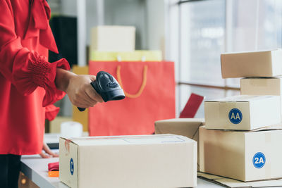 Man working in box