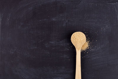 Directly above shot of spoon on table