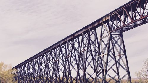 Low angle view of bridge against sky