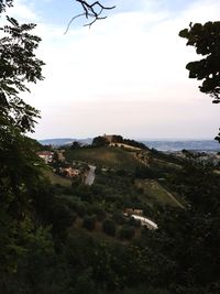 View of town against sky