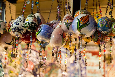 Colorful turkish ceramic balls as souvenirs