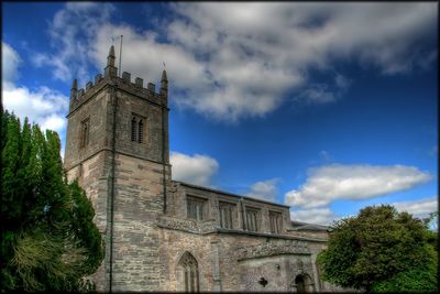 Low angle view of built structure against the sky