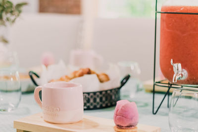 Close-up of food on table