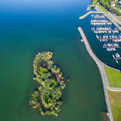 High angle view of sea shore