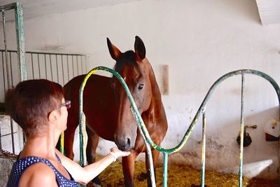 Woman with horse