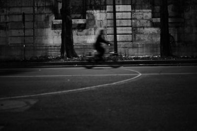 Man walking in corridor