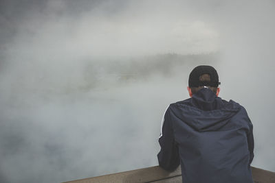 Man standing against sky