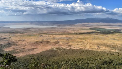 Scenic view of dramatic landscape against sky