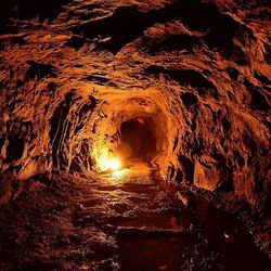 Rock formations in cave