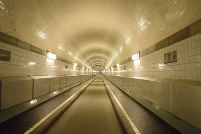 Empty illuminated tunnel