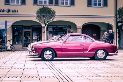 Vintage car in city