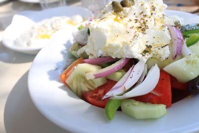 Close-up of salad in plate