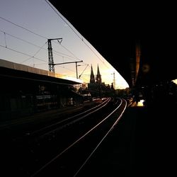 Railroad tracks against sky