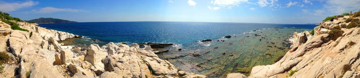 Panoramic view of sea against sky