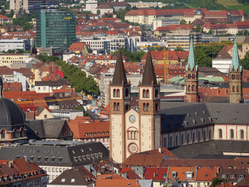 The city of wuerzburg in bavaria