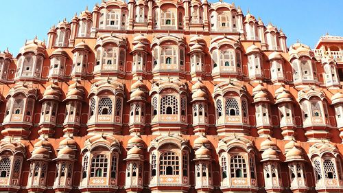 Low angle view of building against clear sky