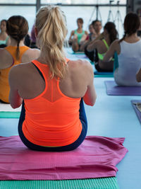 Women exercising in gym