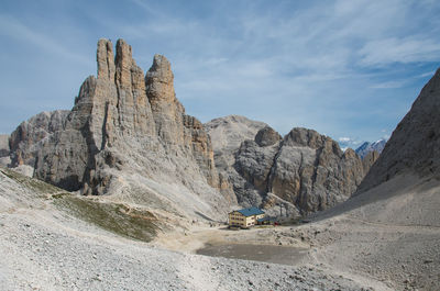 Panoramic view of rock formations