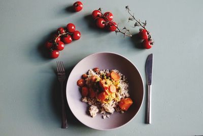 Directly above shot of red and white background