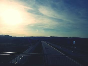 View of clouds over landscape