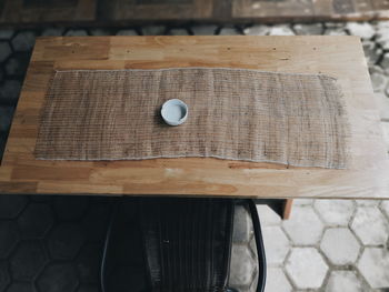 High angle view of food on table