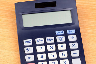 Close-up of laptop on table