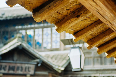 Close-up of roof against sky