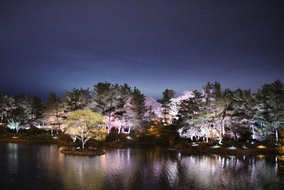 Reflection of trees in river