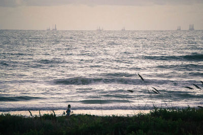 Scenic view of sea against sky