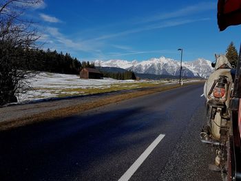 Road in winter landscape