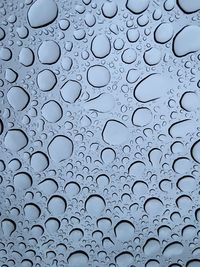 Full frame shot of wet glass window