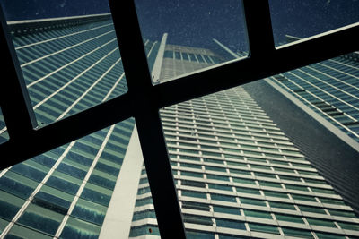 View of building through window