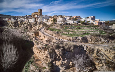 View of old building in city of alhama de granada in spain