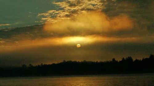 Dramatic sky over landscape