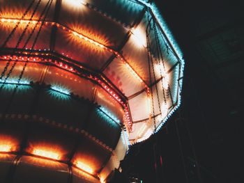 Low angle view of illuminated building