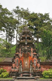View of a temple against building