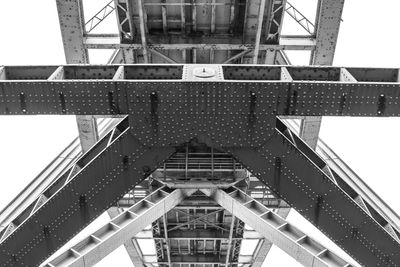 Low angle view of bridge against sky