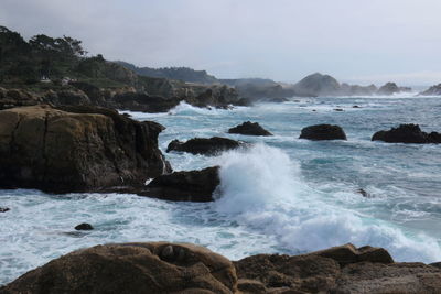 View of rocky coastline