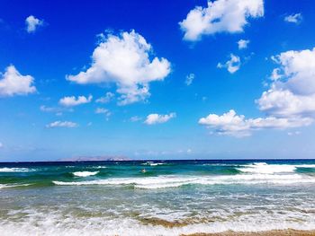 View of sea against cloudy sky