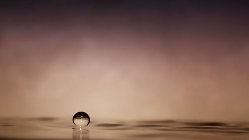 Light bulb against blurred background