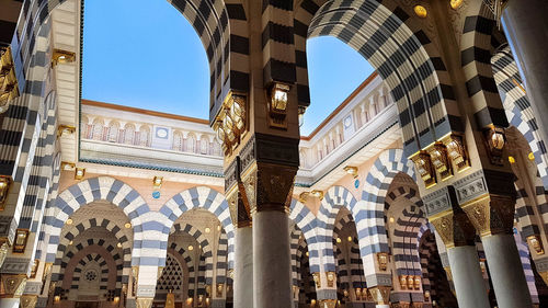 Low angle view of buildings against sky in city