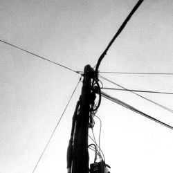 Low angle view of power lines