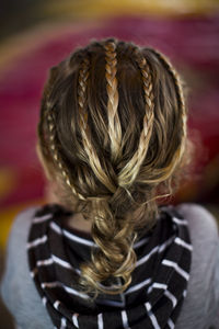 Close-up of girl with braided hair