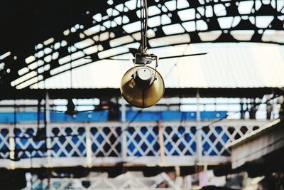 Low angle view of illuminated light bulb