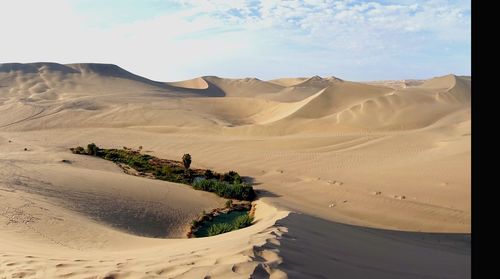 Scenic view of desert against sky