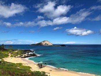 Scenic view of sea against sky