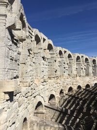 Low angle view of old ruins